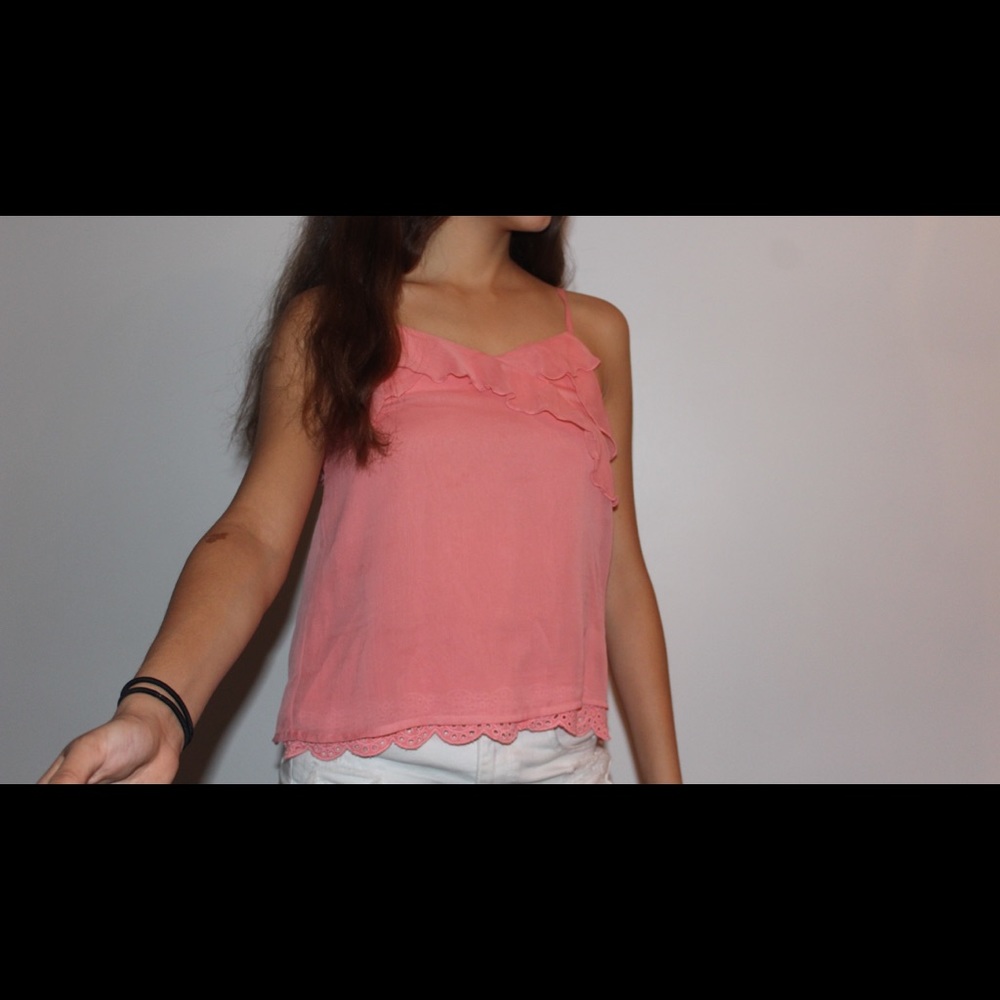 Nice Pink Ruffle Tank